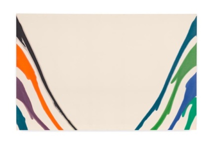 Featured in the Onnasch Collection at Hauser & Wirth. Morris Louis, Gamma Iota, 1960. Acrylic resin (Magna) on canvas 102 x 156 1/2". Image courtesy of Onnasch Collection and Hauser & Wirth: http://www.hauserwirth.com/exhibitions/1904/re-view-onnasch-collection/list-of-works/11/